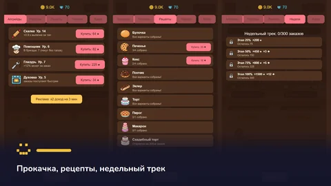 Прокачка, рецепты, недельный трек